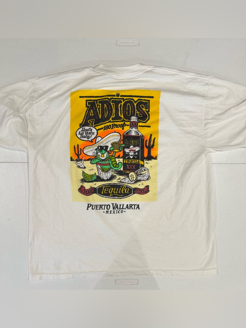 Vintage 90’s Puerto Vallarta Mexico Adios Tequila t shirt size large - Picture 1 of 4